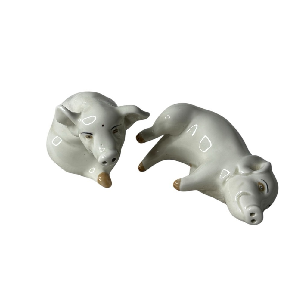 Fitz‎ & Floyd White Ceramic Salt & Pepper Shakers